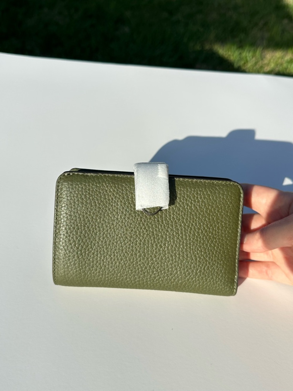 kate spade Olive Green Textured Leather Zip Wallet - Picture 3 of 4